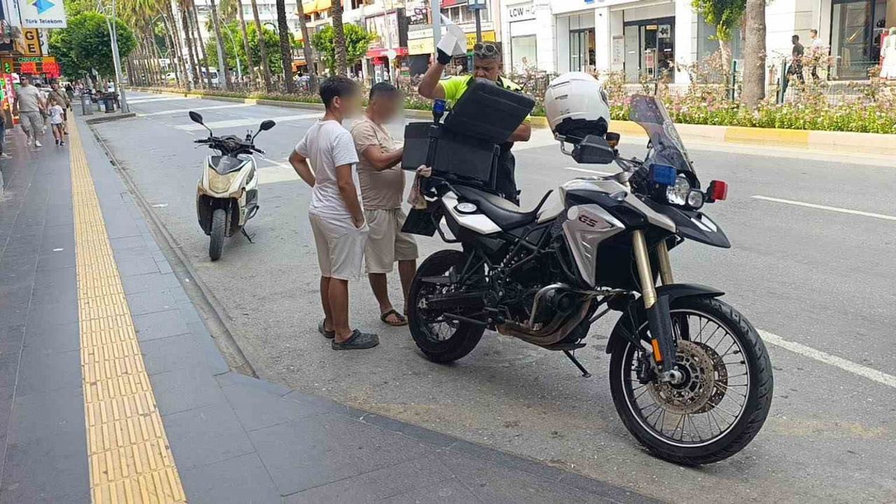Manavgat'ta plakasız sürüş 46 bin liralık cezayla sonuçlandı