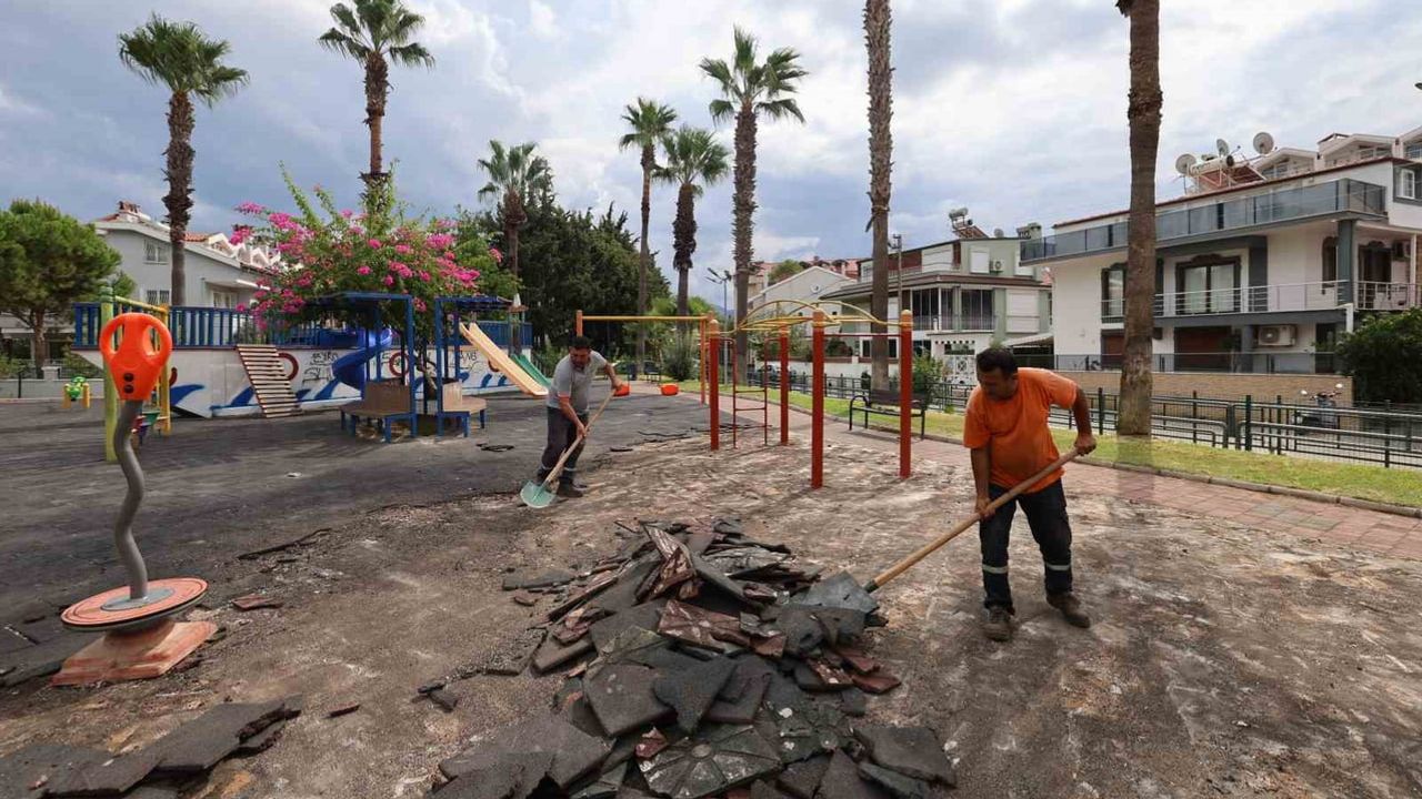 Marmaris'in parklarına yeni yüz: 16 alanda modern oyun ve peyzaj çalışması