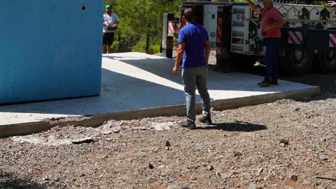 Menteşe kırsalinde 50'şer tonluk depolarla su erişimi güçlendirildi