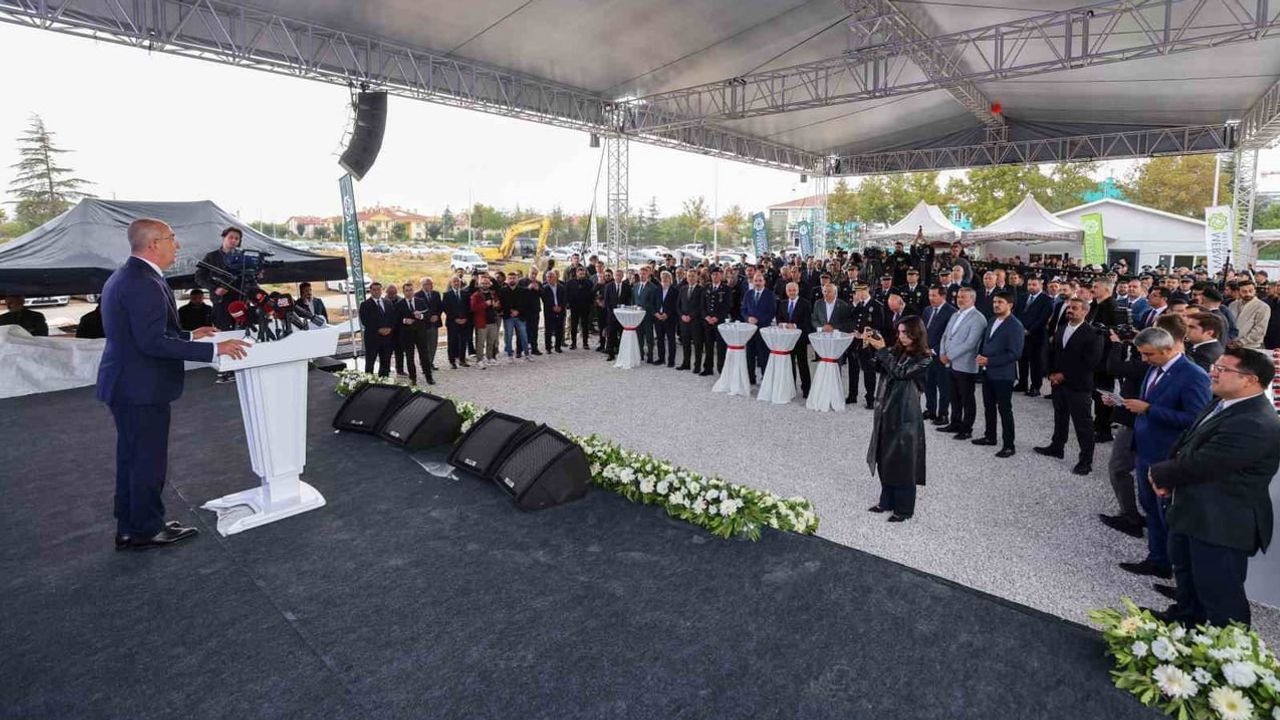 Meram'da güvenliğin yeni adresi: modern ilçe emniyet binasının temeli atıldı