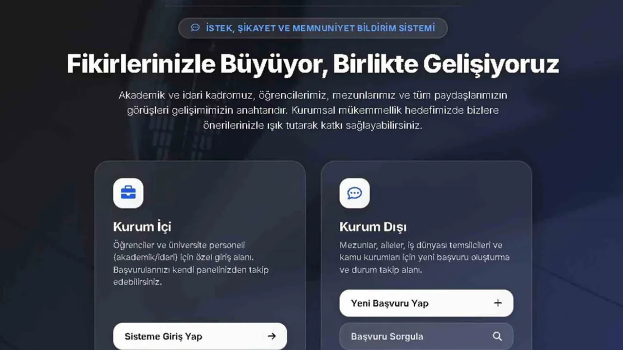 MSKÜ dış paydaşlara istek, şikayet ve memnuniyet sistemini açtı