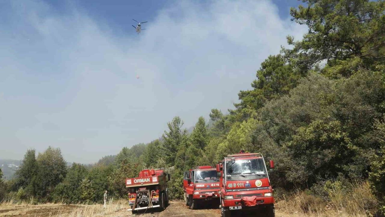 Muğla'da çok yönlü müdahale ile yangının enerjisi azaltıldı