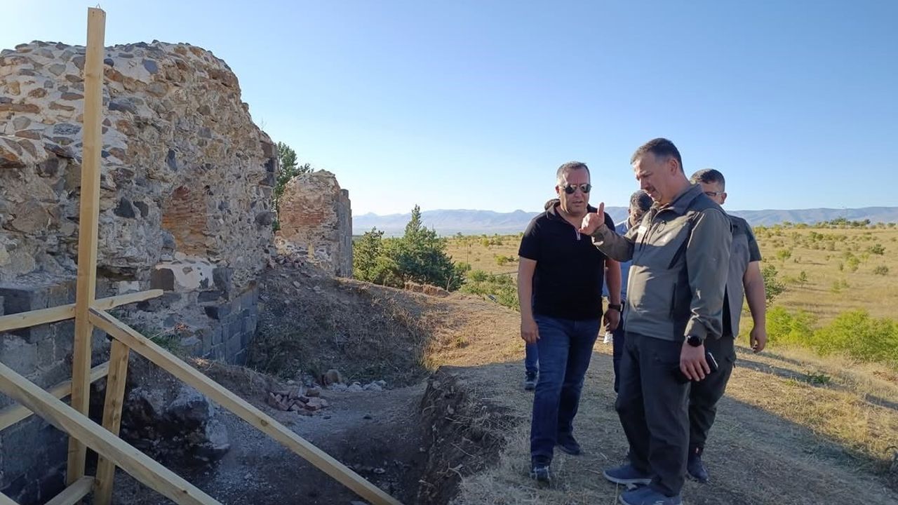 Nene Hatun millî parkı'nda restorasyon çalışmaları yerinde incelendi