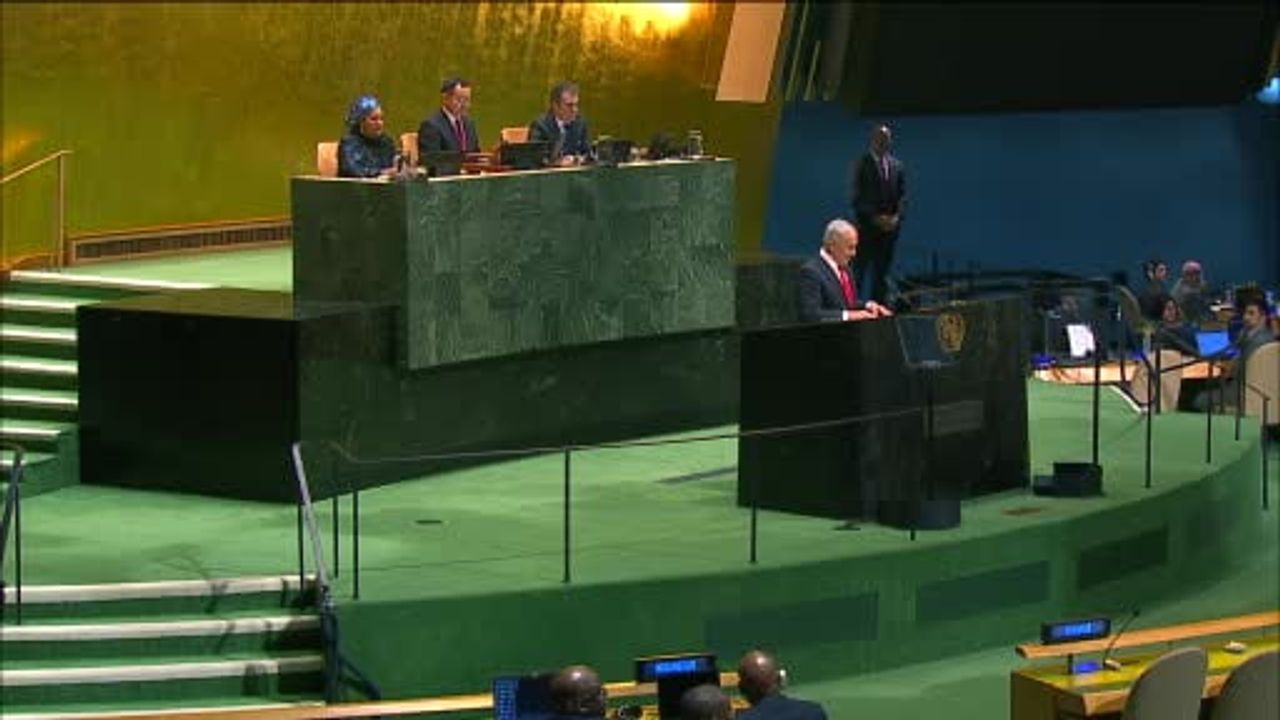 netanyahu: bm kürsüsünde trump desteğini övdü, protestolar gölgesinde konuştu