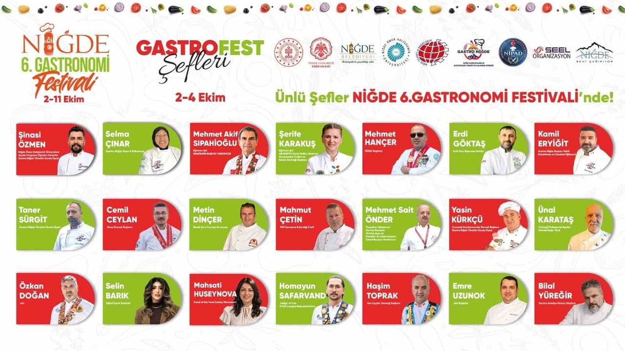 Niğde'de 6. gastronomi festivali başlıyor: 10 gün lezzet, müzik ve atölye