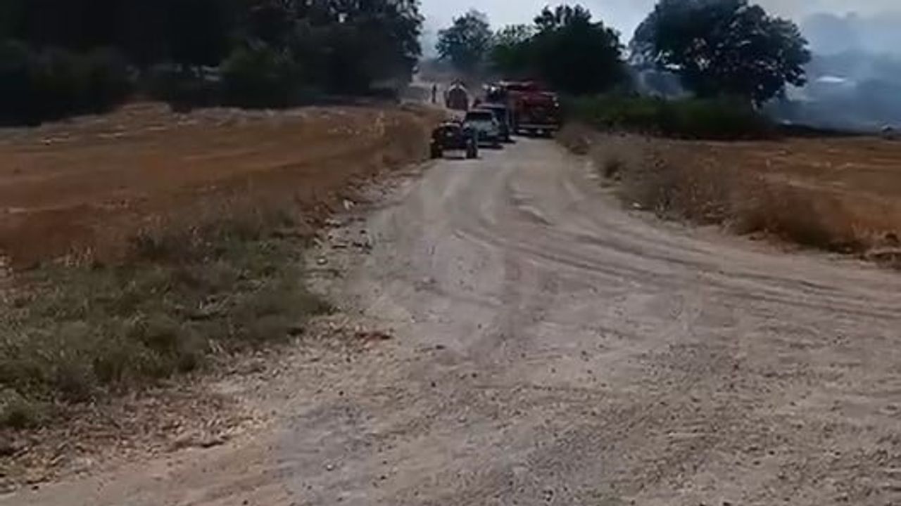 Nilüfer'de Büyükbalıklı ile Çekrice arasındaki arazi yangını kısa sürede söndürüldü