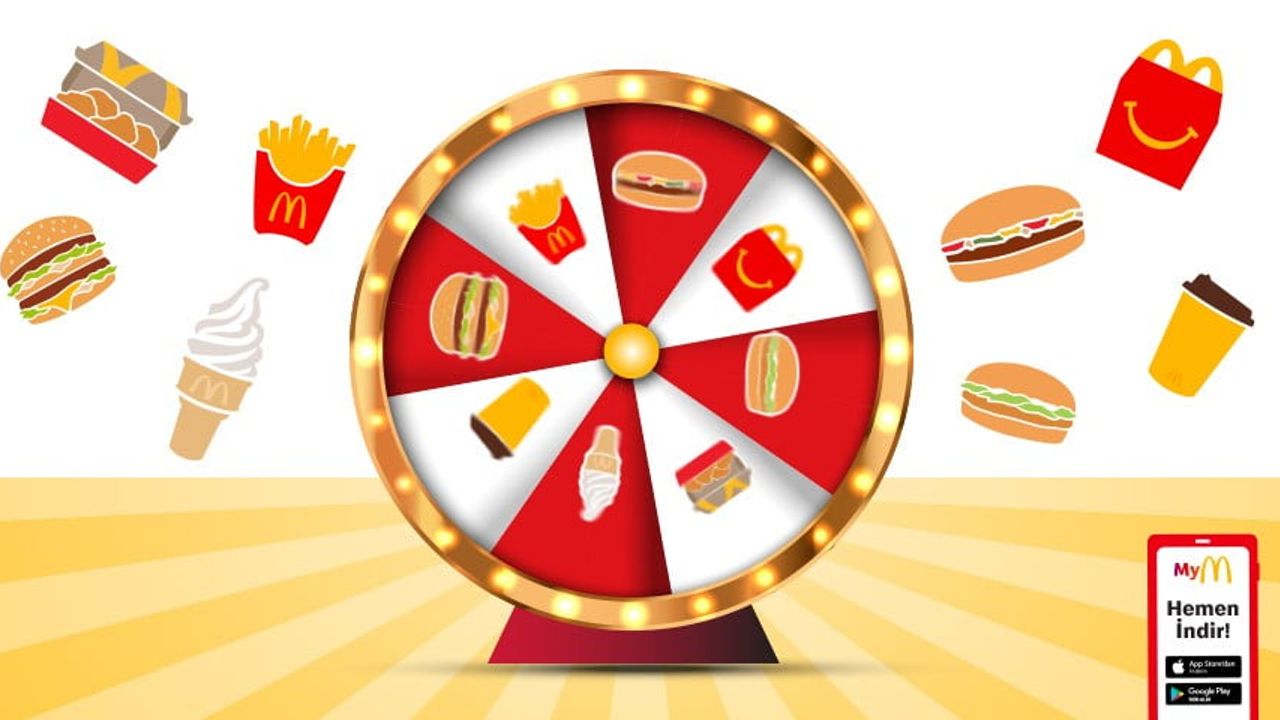 Okula dönüşte McDonald’s uygulamasında günlük çarkıfelekle sürpriz ödüller
