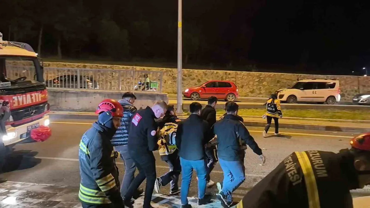 Palandöken'de inişte çarpışma: iki kişi yaralandı