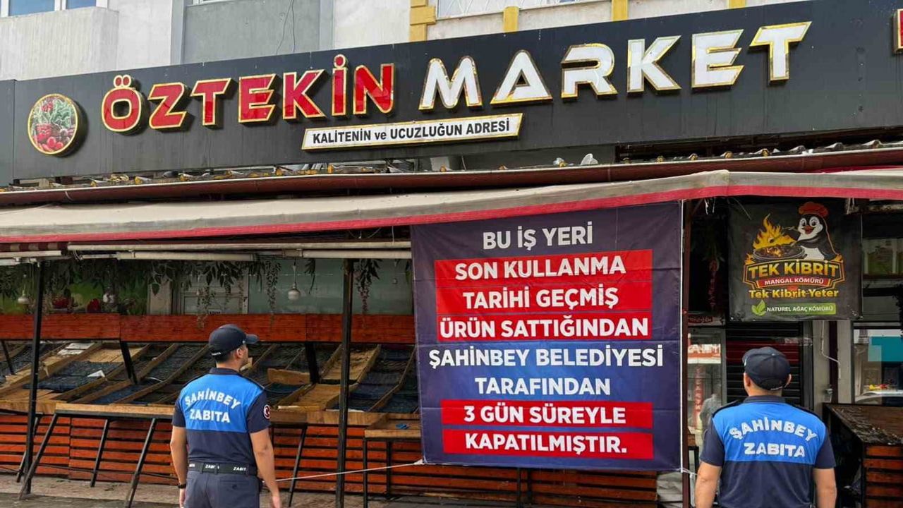 Şahinbey zabıtasından sağlık gerekçesiyle üç markete üç günlük kapatma