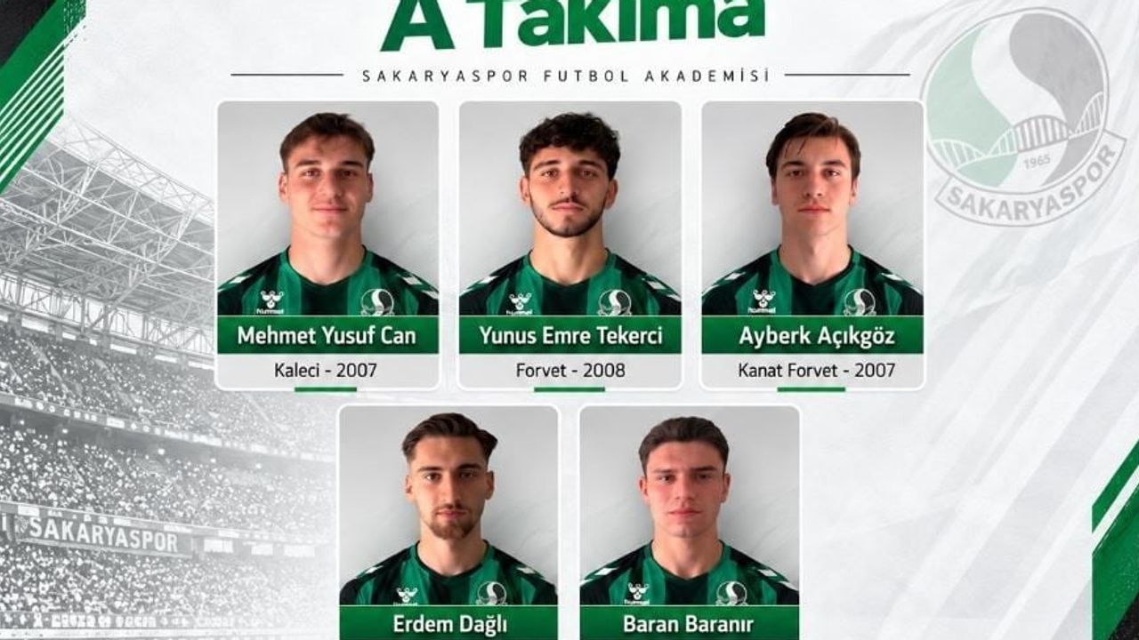 Sakaryaspor akademisinden beş genç futbolcu a takıma yükseldi