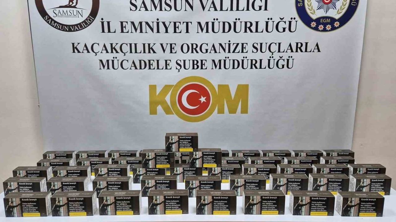 Samsun’da kaçak tütün operasyonunda 10 bin doldurulmuş makaron yakalandı