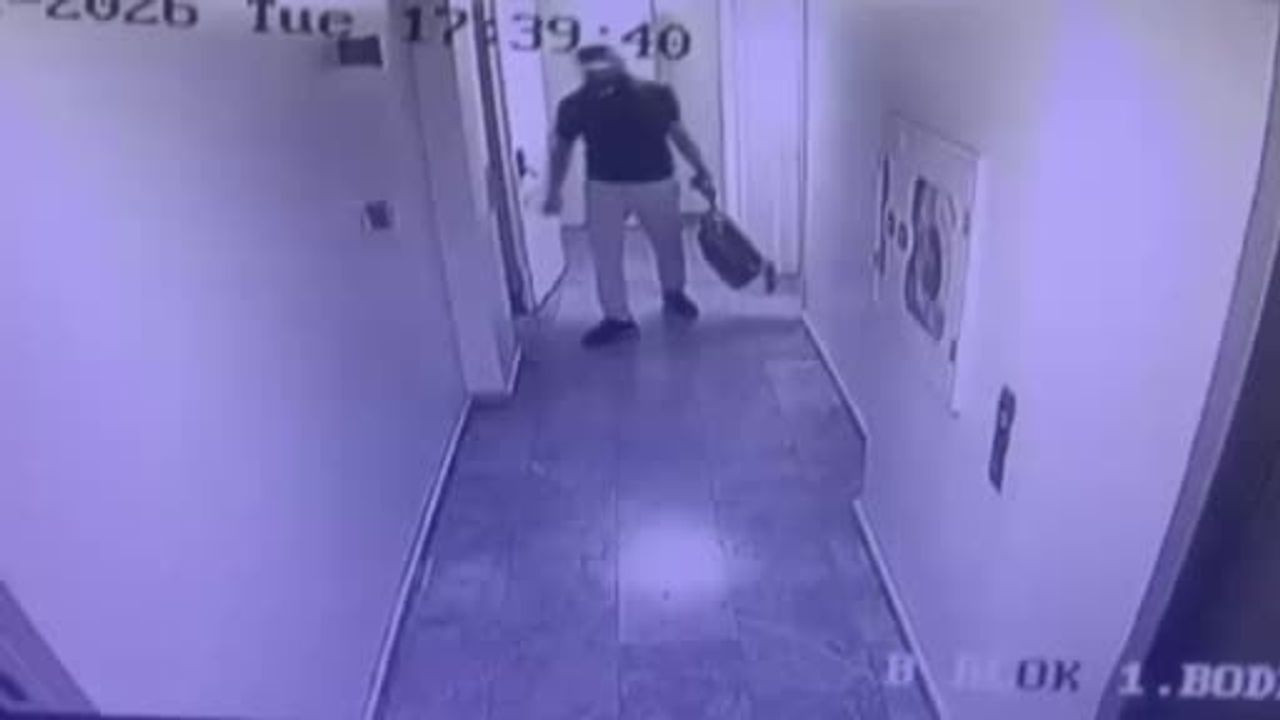 Serhat Kılıç'ın yaşadığı binada kameralara yansıyan anlar