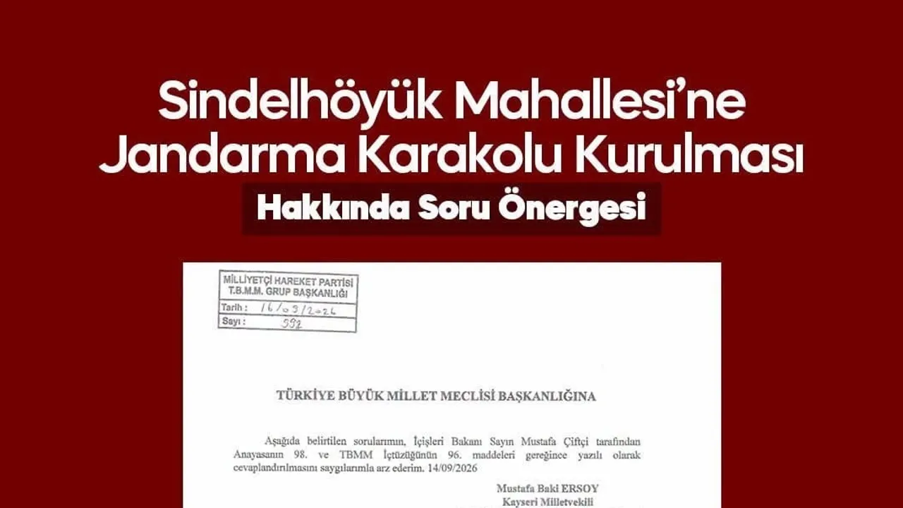 Sindelhöyük'te güvenlik adımı: jandarma karakolu talebi TBMM'ye