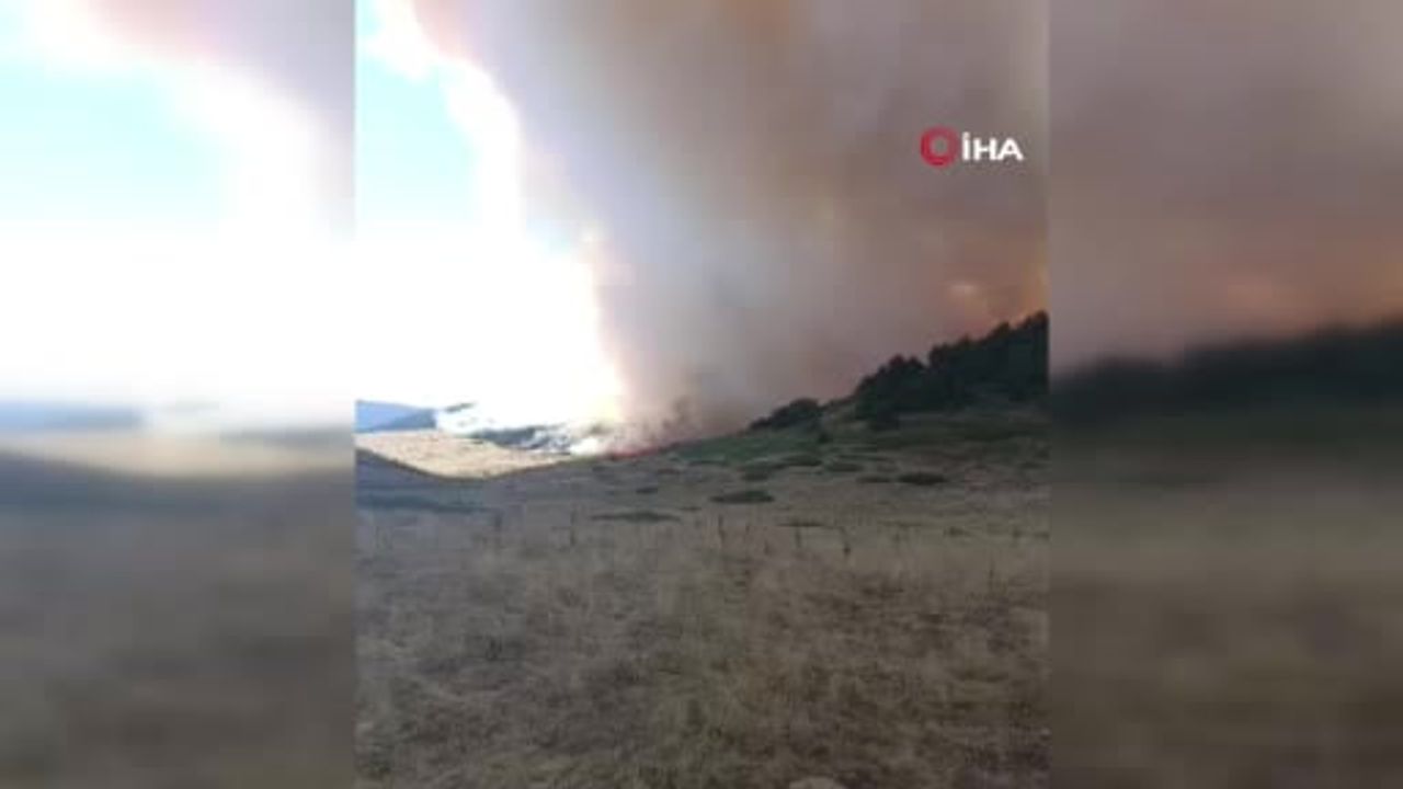 Sınırda alevler: Kızılcahamam ile Çerkeş arasındaki orman yangını