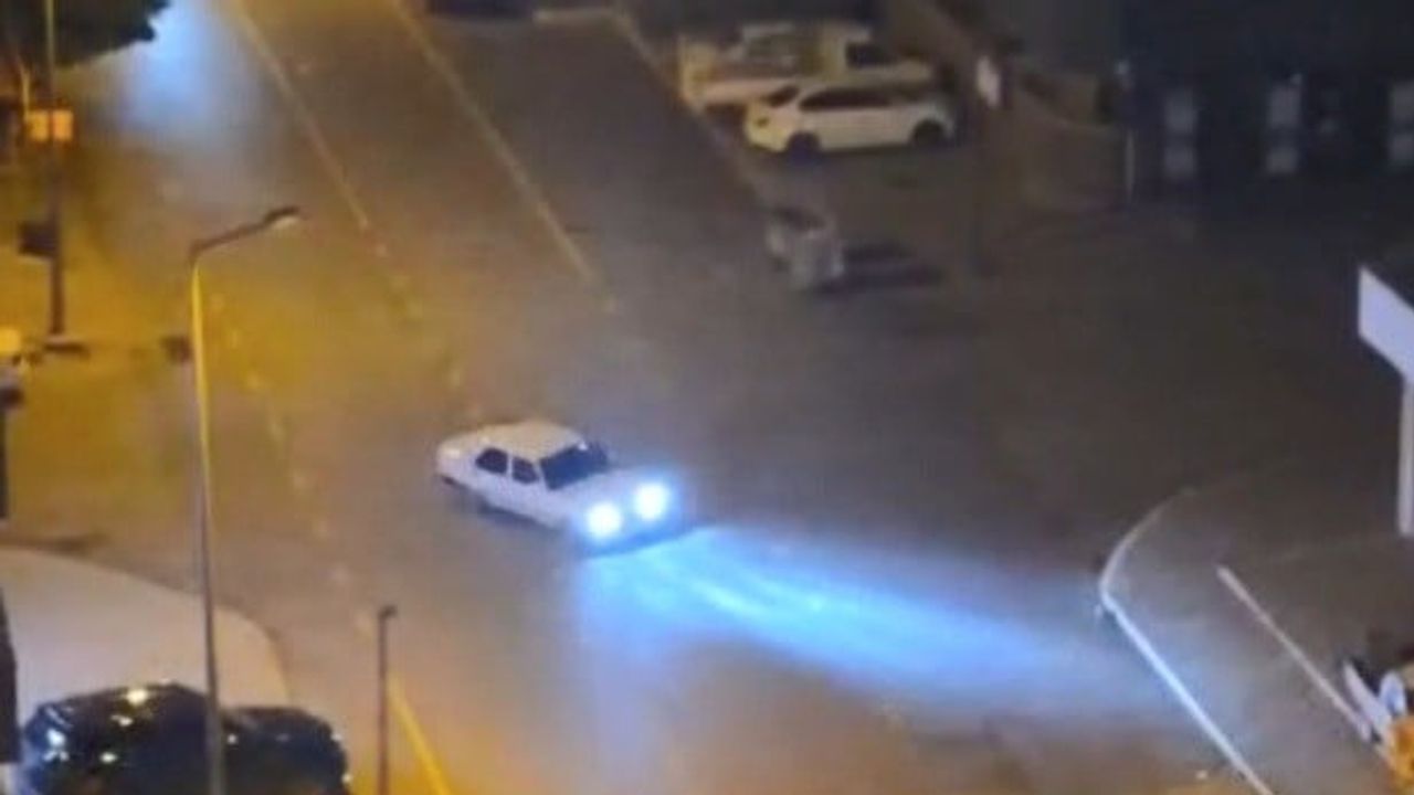 Sokakta drift yapan sürücüye ehliyete el ve 555 bin lira ceza