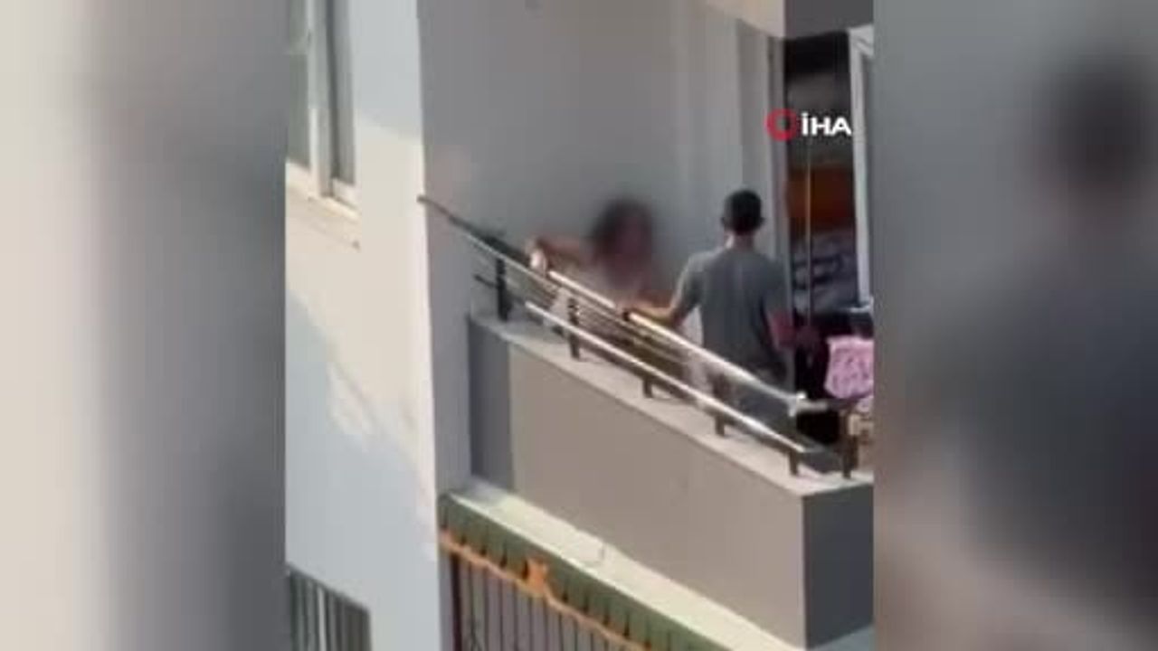 Sopa görüntülere yansıdı: Adana'da birliktelik yaşadığı kadını darp eden kişi gözaltına alındı