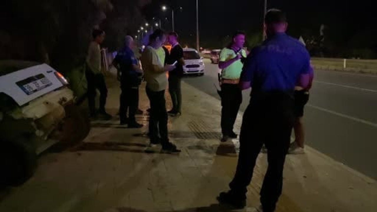 Tabiat parkında asılı kalan otomobil D-400'de kontrolden çıktı