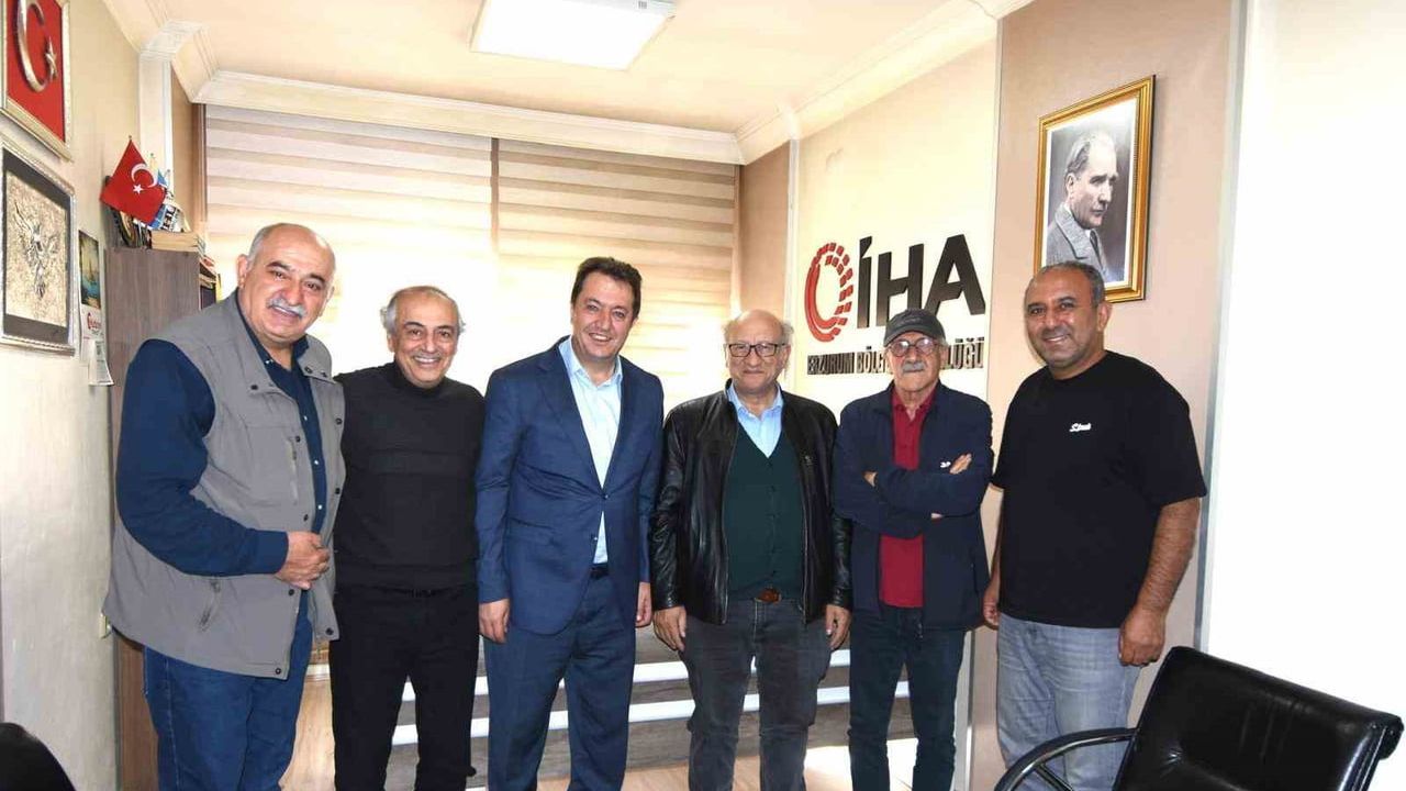 Tarih derneği ile İHA buluşması: Erzurum'un kalkınmasına odaklı ziyaret