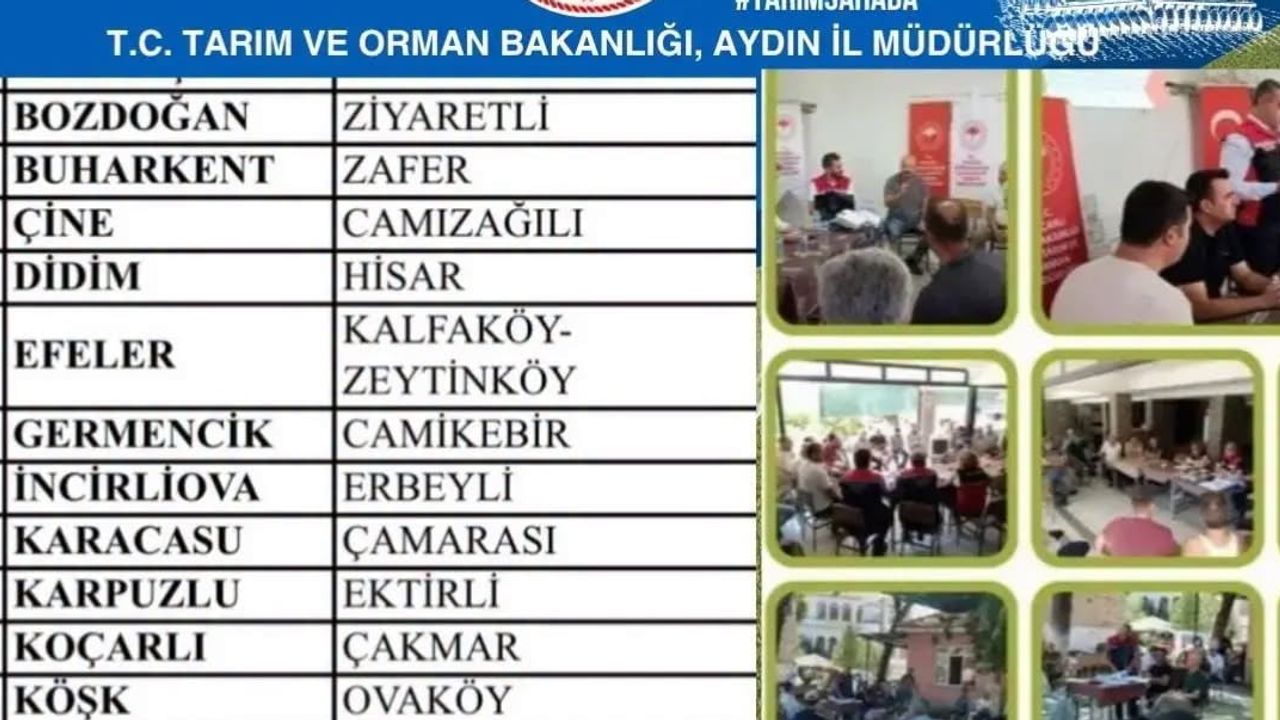 Tarım ekipleri Aydın'ın 17 ilçesinde üreticilerle sahada buluşuyor