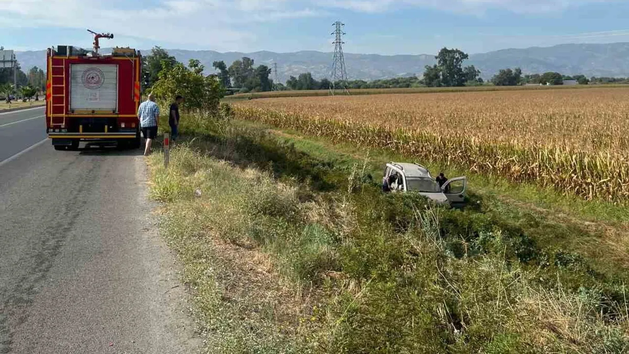 Tarlaya uçup boş bulunan araçta soru işaretleri: inceleme başlatıldı