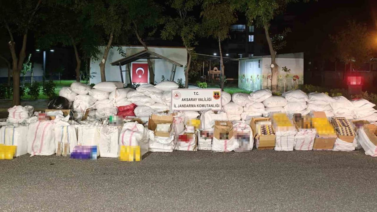 Taşpınar'da tır dorsesinden 5,5 milyon liralık kaçak tütün ve sigara ele geçirildi
