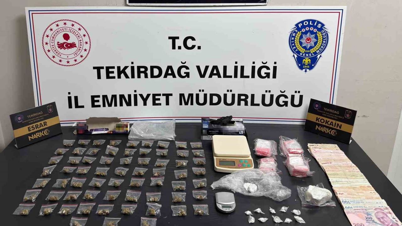 Tekirdağ'da iki haftada yürütülen uyuşturucu operasyonları geniş çaplı sonuç verdi