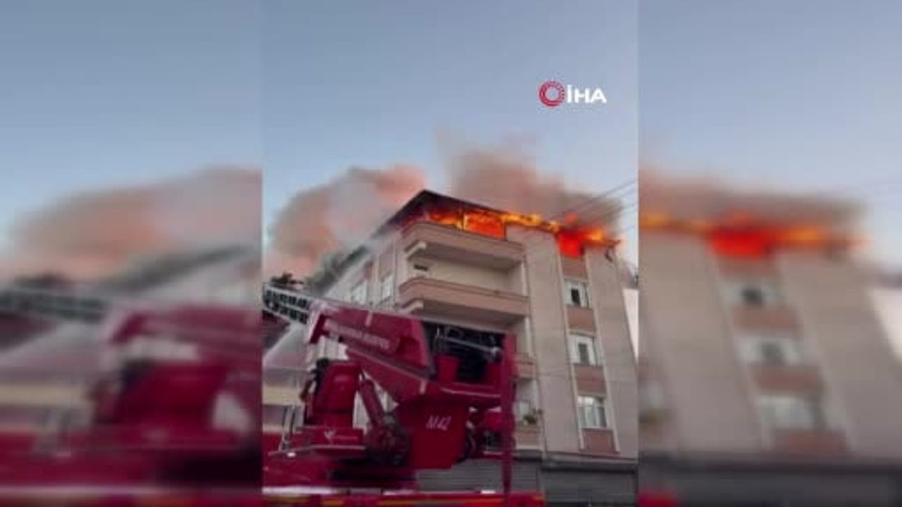 Teras katındaki alevler Darıca'da korku yarattı
