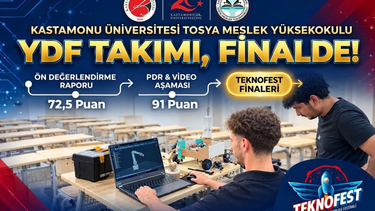 Tosya'dan YDF takımı TEKNOFEST RoboLig finaline yükseldi