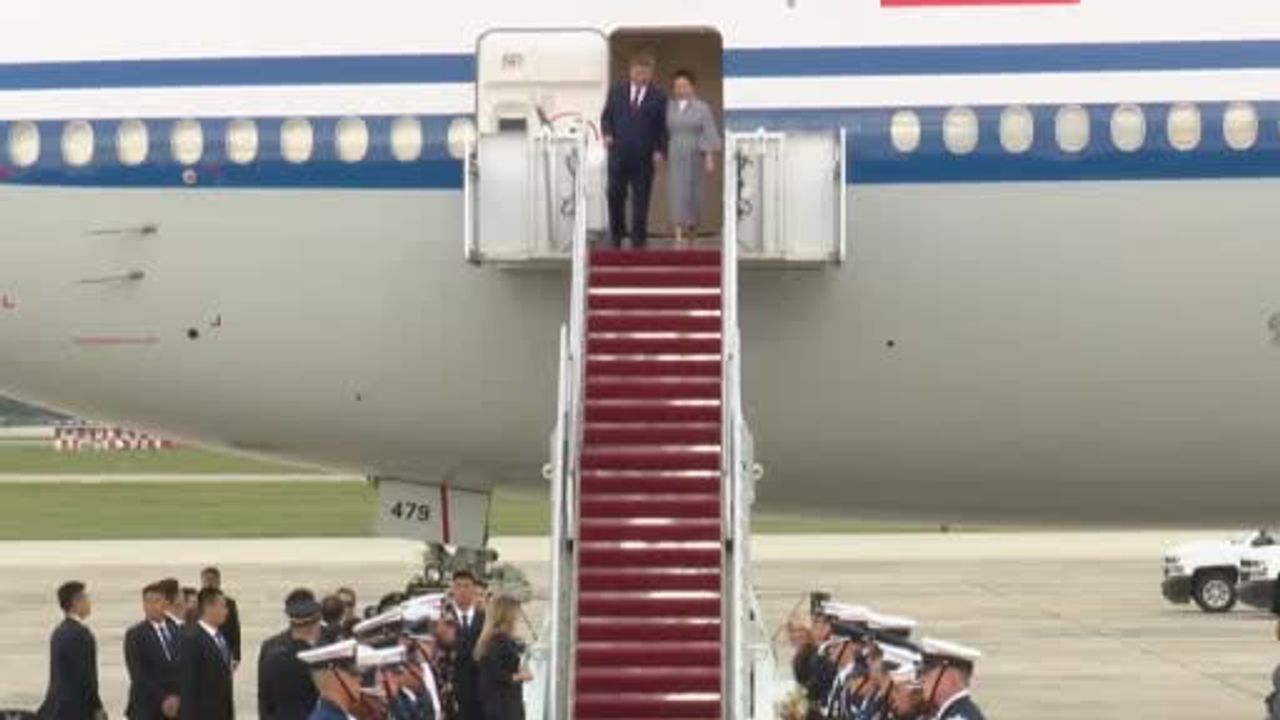 trump xi’yi joint base andrews’te kırmızı halı ve askeri törenle karşıladı