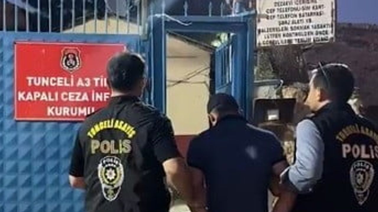 Tunceli'de hırsızlık hükümlüsü 14 yıl 10 ay 15 gün cezasıyla yakalandı