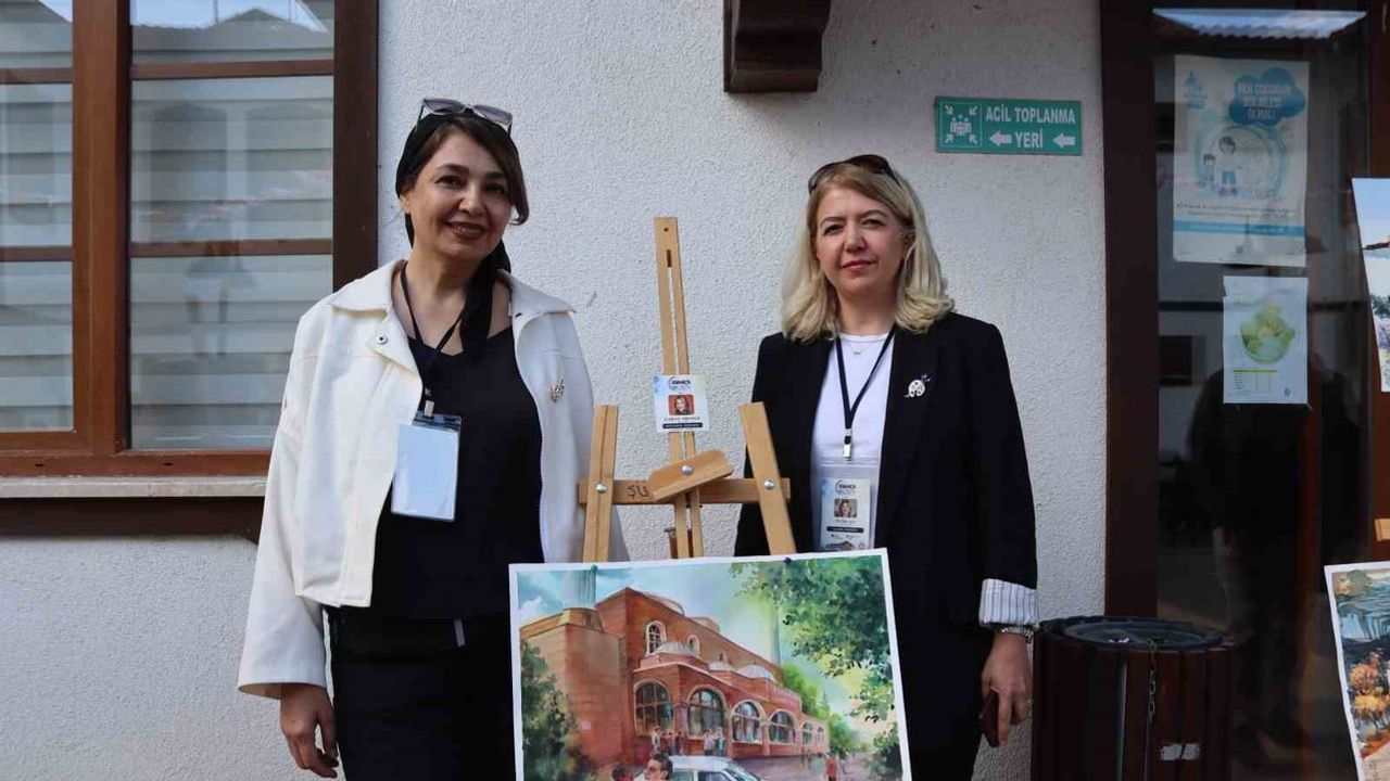 Uluslararası suluboya festivalinde Osmancık tuvallere yansıdı