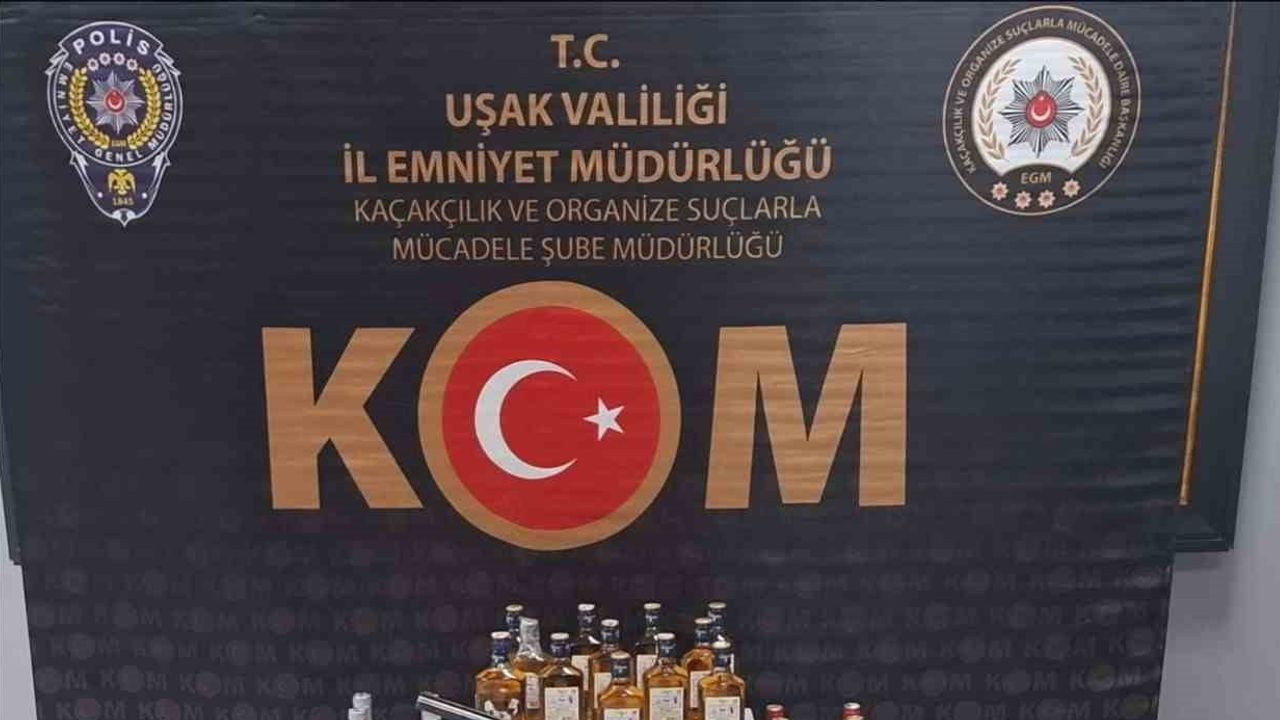 Uşak'ta kaçakçılığın izleri: alkol, sigara ve ruhsatsız silahlar bulundu