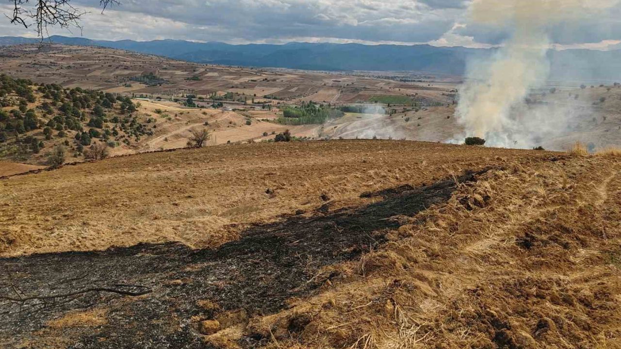Yalıhüyük'te rüzgârla yayılan yangın ekiplerin müdahalesiyle kontrol altına alındı