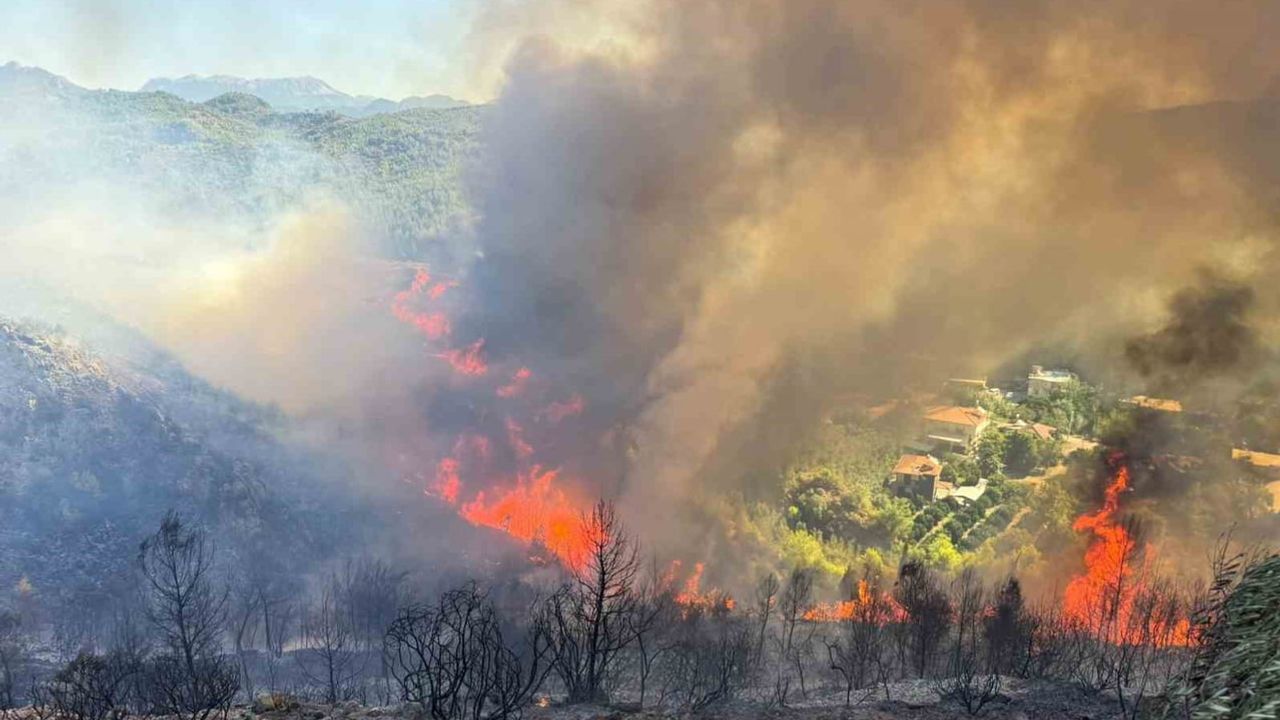 Yangından sırtında oğlağını taşıyan çocuk takdir topladı