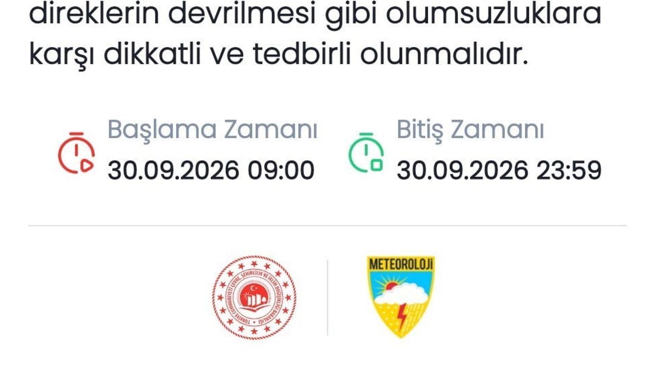 Yarın sabah rüzgar uyarısı: Marmara ve Kuzey Ege kıyılarında fırtına bekleniyor