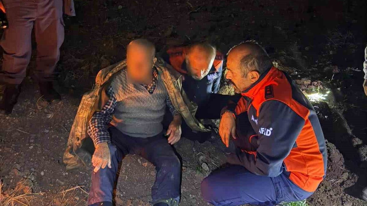 Yeşilova'da kaybolan 90 yaşındaki alzaymır hastası dron ve iz köpeğiyle üç saatte bulundu