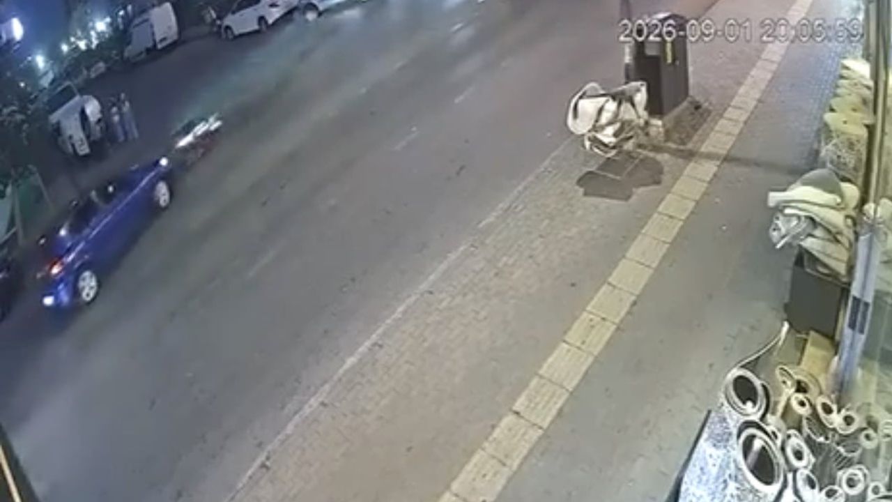 Yıldırım'da ani manevra kazaya dönüştü: motokurye hastaneye kaldırıldı