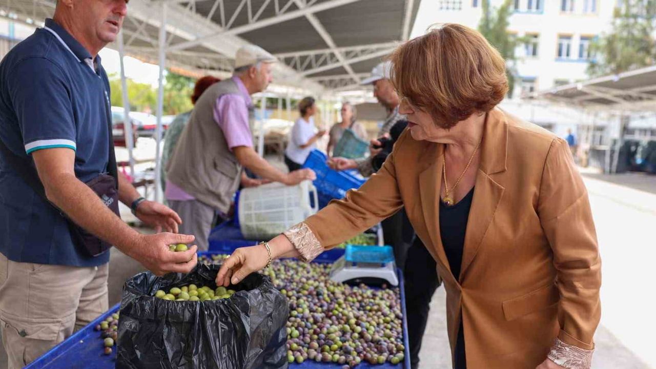 Zeytin pazarı üretici ile kentliyi bir araya getirdi