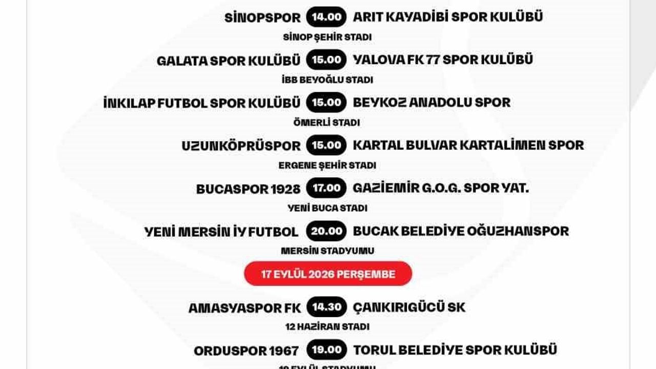 Ziraat Türkiye Kupası'nda birinci eleme turu takvimi açıklandı
