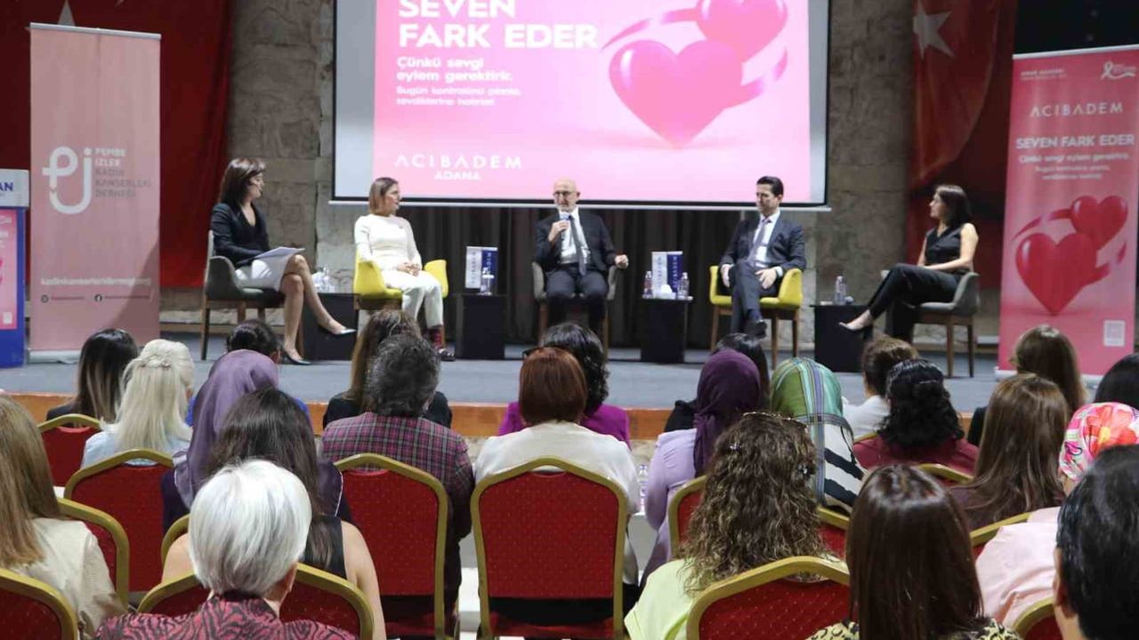Adana’da kadınlara erken teşhisin önemini hatırlatan meme kanseri etkinliği