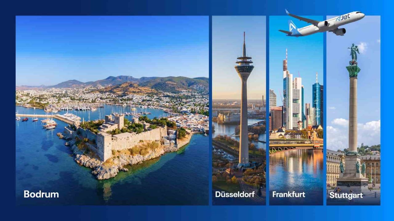 AJet yeni rotalarla Bodrum ve Dalaman'ı Almanya'ya bağlıyor