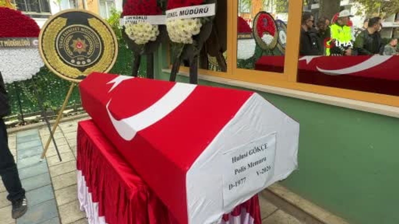 Amasya trafik şube polis memuru Hulusi Gökçe için Erbaa'da veda töreni