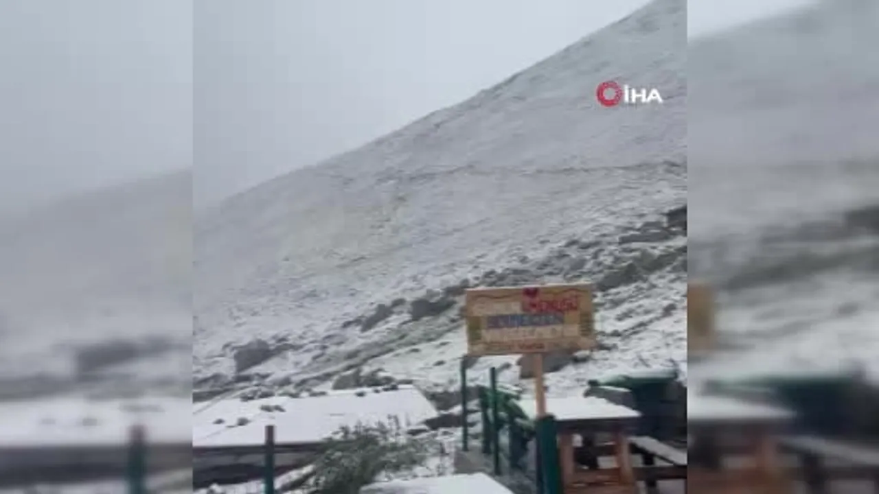 Avusor yaylası kışa erken merhaba dedi