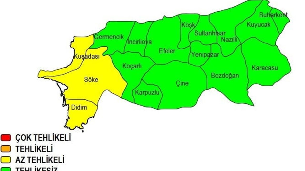 Aydın'da batı ilçelerine akşamdan itibaren sağanak uyarısı