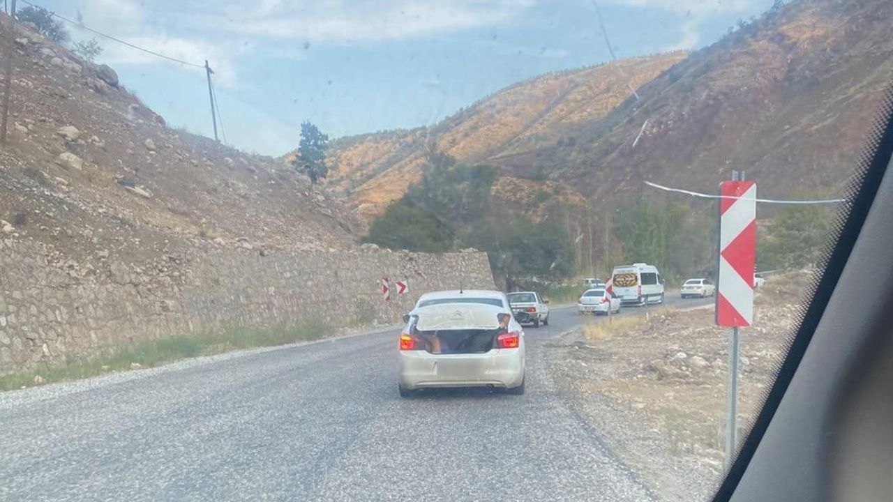 Bagajda tehlikeli yolculuk Adıyaman-Çelikhan karayolunda tepki çekti