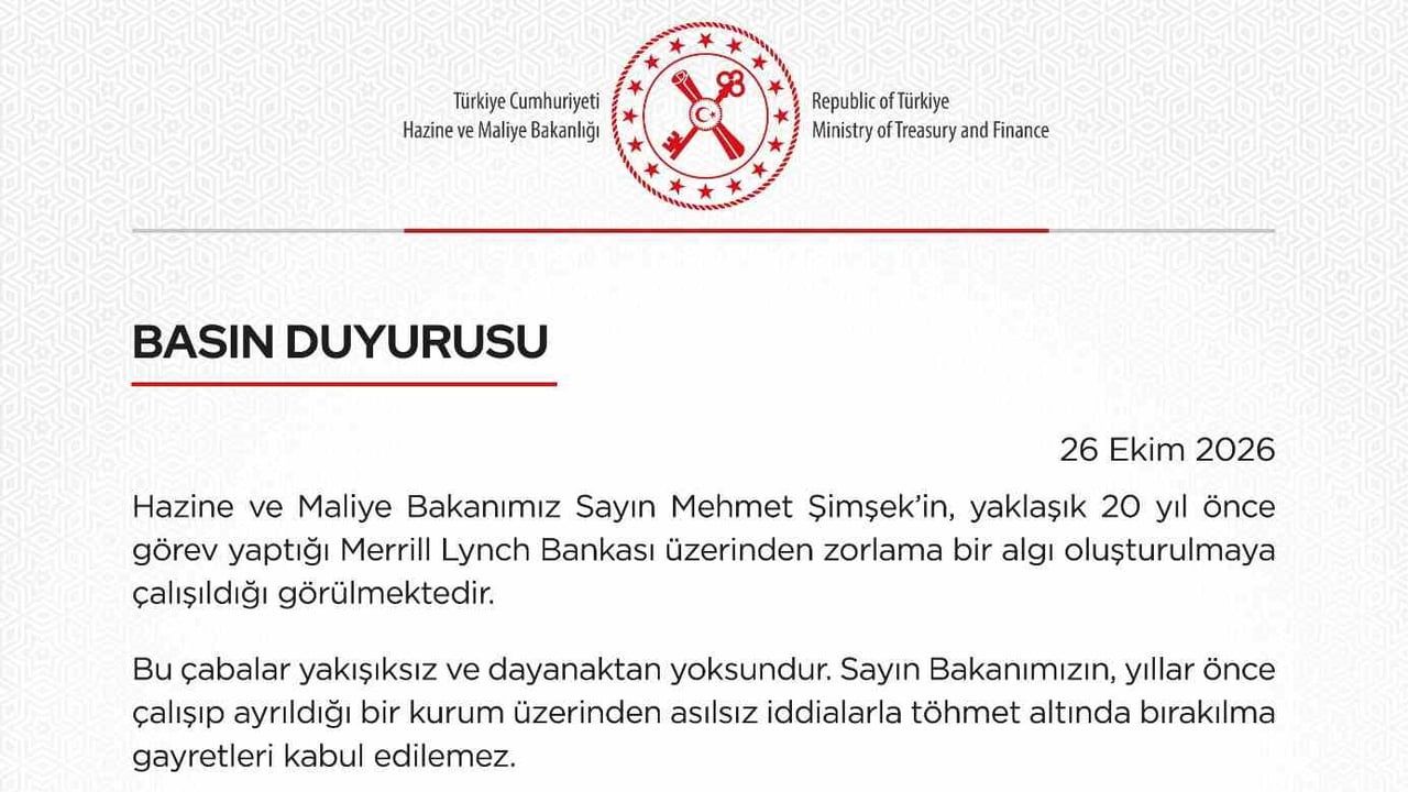 Bakanlıktan Şimşek'e yönelik bağlam kurma girişimine tepki