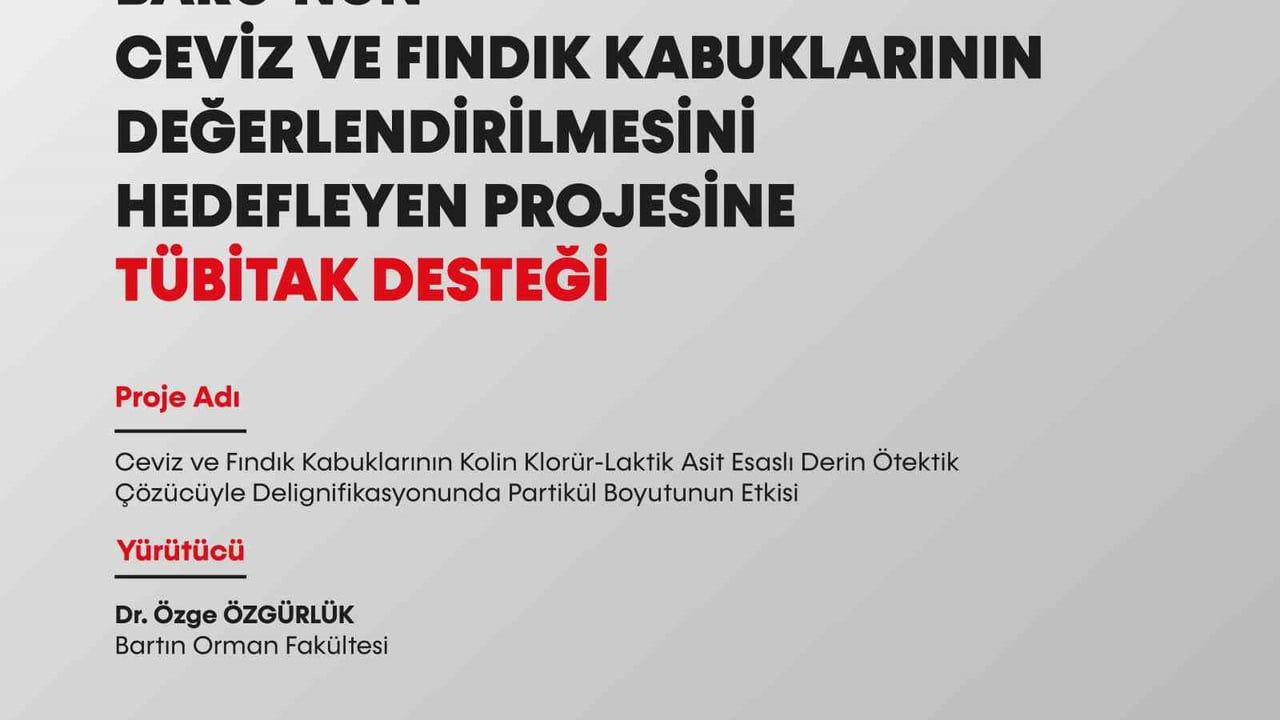 Bartın üniversitesi ceviz ve fındık kabuklarını katma değere dönüştürmeyi hedefliyor