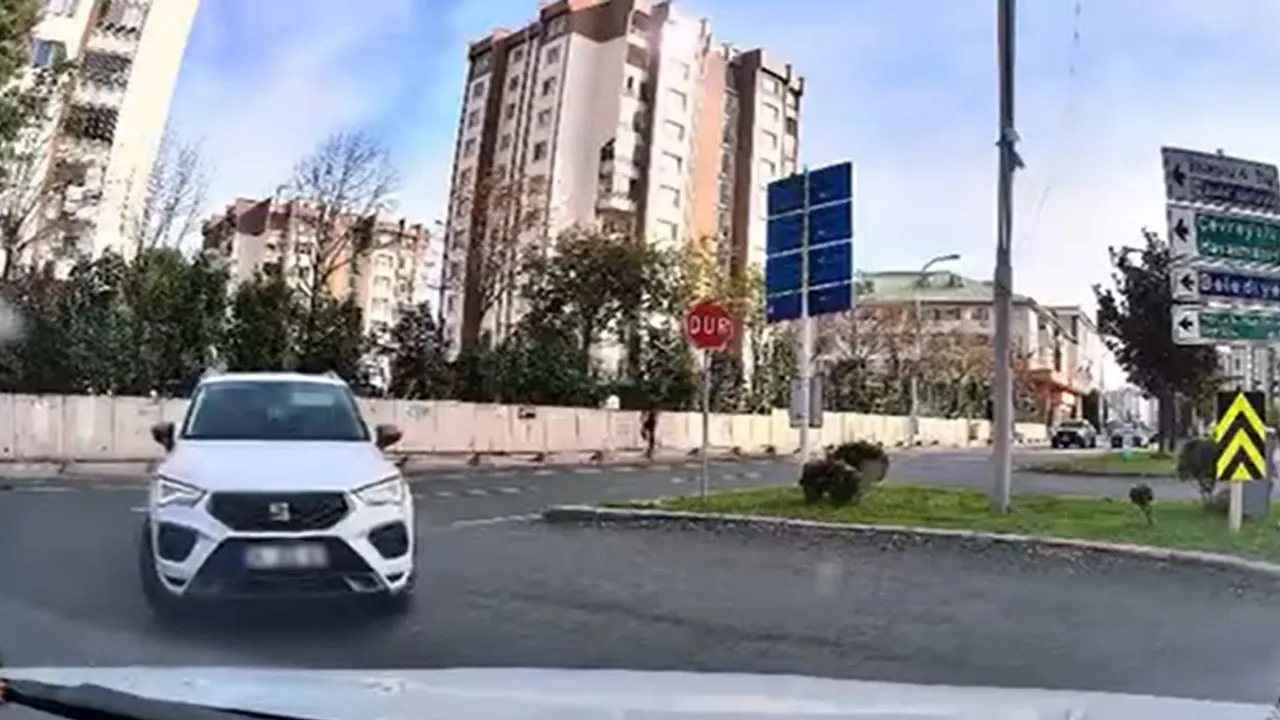 Başakşehir'de ters yöne ısrar eden sürücü sosyal medyadan tespit edildi
