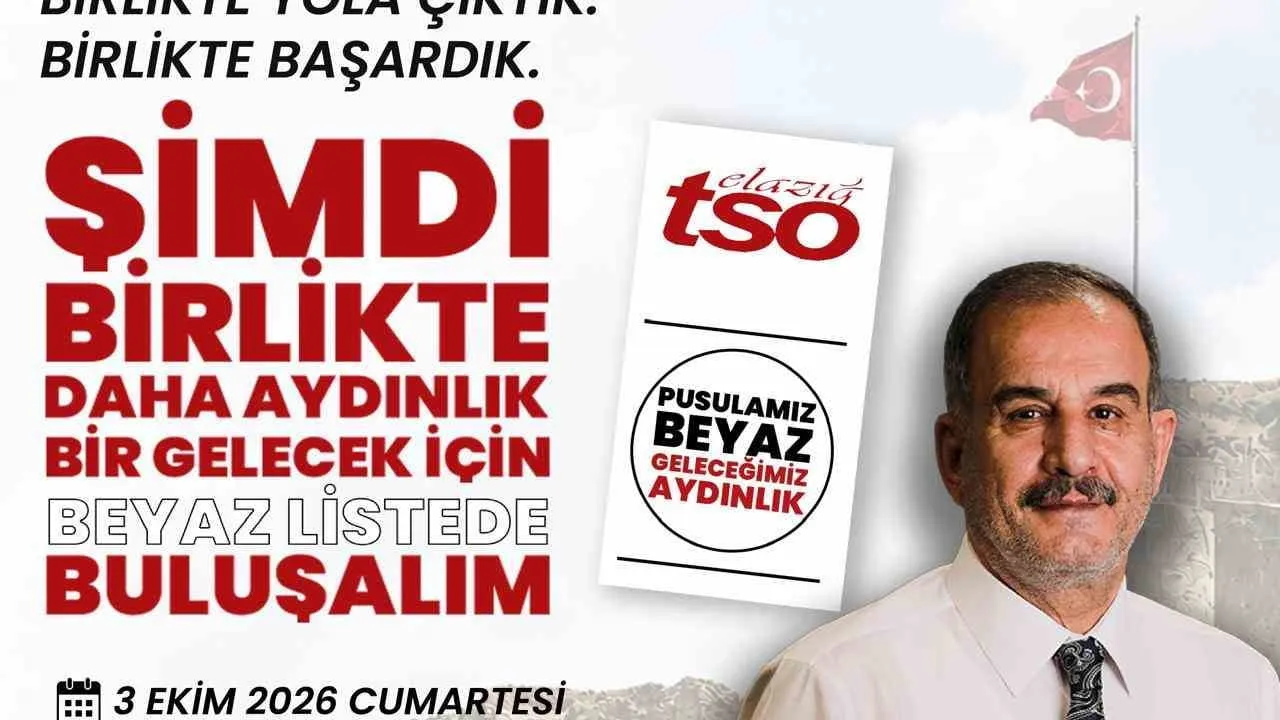 Başkan İdris Alan'dan sandığa çağrı: Elazığ TSO üyelerini 3 ekimde oy vermeye davet etti