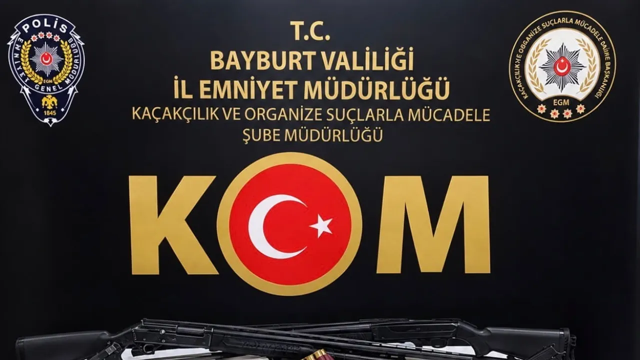 Bayburt merkezli operasyonda çok sayıda mühimmat ele geçirildi